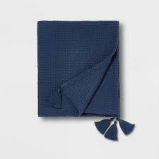 Styles blue fringe throw blanket. Navy Blue Throw Blanket Target