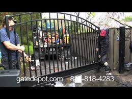Gate may come in 2 sections for on. Automatic Driveway Gate Opener Installation Youtube