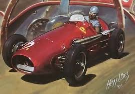 Tameo kit mtg004 ferrari 500f2 avus gp (berlin) 1953 ecurie francorchamps winner j.swaters 定価: Lithograph By Hessel Bes 1952 Ferrari 500 F2 Alberto Catawiki