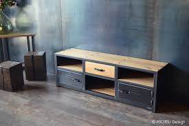 9:48 vissermalin.com 144 663 просмотра. Meuble Tv Industriel 1 Tiroir 2 Portes 3 Niches Lupercus