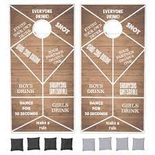Rustic Drinking Game Barnwood Cornhole Set Zazzle Com In 2021 Cornhole Set Drinking Games Cornhole