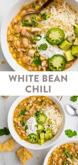 White Bean Chili Recipe In 2020 Bean Recipes White Bean Chili No Bean Chili