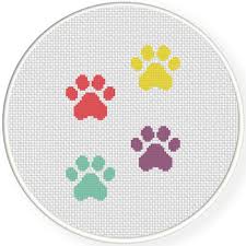 Plus, use our caption/border maker tool to chart your own words. Charts Club Members Only Paw Prints Cross Stitch Pattern Daily Cross Stitch