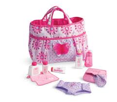 Bitty Baby Diaper Bag Set Mommy S Diaper Bag For Little Girls Includes Choice Of 4 Necessities Bitty Baby American Girl Little Girl Toys Girl Diaper Bag
