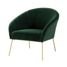 Nicole Miller Darrell Modern Green Gold Velvet Accent Chair Lowes Com In 2020 Accent Chairs Velvet Accent Chair Velvet Accents