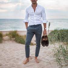 Casual wedding attire for guests. 24 Beach Wedding Guest Outfits For Men Casual Wedding Attire Beach Wedding Men Outfit Wedding Guest Outfit Summer