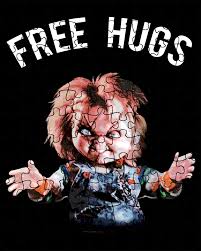 5 x 7 1/4 1.05 oz. Chucky Free Hugs Childs Play Horror Movie Fan Jigsaw Puzzle