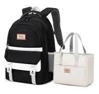 Asge Zaino per la scuola, per ragazze, con design ergonomico, zaino per la  scuola, per campus, in nylon, impermeabile, per il tempo libero, per ...