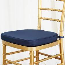 Blue chair cushions & pads : Chair Pad Seat Padded Navy Blue Sponge Cushion Tableclothsfactory