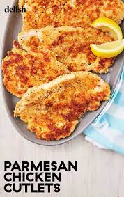 Lemony Parmesan Chicken Cutlets Have The Crispiest Coating Recipe Chicken Cutlet Recipes Chicken Recipes Delish Recipes