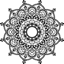 Affiche illustration noir et blanc ampoule le ballon etsy. Sticker Mural Fleur Mandala Noir Et Blanc Tenstickers