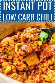A Meaty Low Carb And Keto Chili With Ground Beef And Turkey Conveniently Made In The Instant Pot Pressure Cooker I Recipes Ground Turkey Recipes Turkey Chili