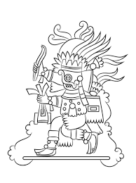Aztec God Tlaloc Coloring Page Free Printable Coloring Pages Aztec Art Coloring Pages Art Reference Photos