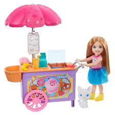 Shop for barbie chelsea doll online at target. Barbie Club Chelsea Snack Cart Playset Ghv76