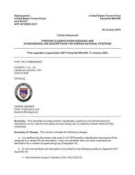 Black and white kitchen table nonexpendable items recently air. Usfk Pam 690 500 Position Classification Guidance Eighth Army