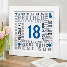 Gifts for an eighteenth birthday. 18th Birthday Gift Ideas For Boys Personalized Word Art Pictures