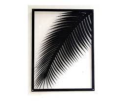 One Palm Frond Metal Picture Metal Wall Art Home Decor Etsy Metal Wall Art Metal Walls Leaf Wall Art