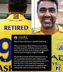 Ravichandran Ashwin has retired from the IPL. He made the announcement