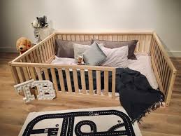 Birch Hardwood Bed Full Double Montessori Toddler Frame Bed Etsy Toddler Bed Frame Diy Toddler Bed Montessori Toddler Bedding