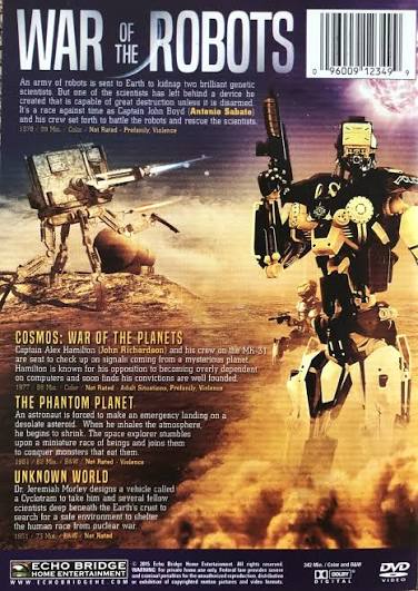 War of the Robots DVD (includes 3 bonus movies)