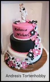 Wedding Cake Black Pink White Hochzeitstorte Schwarz Rosa Weiss Hochzeitstorte Black Pink Torten