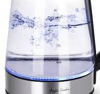 Taylor Swoden Glass Hot Water Kettle Electric for Tea and Coffee 1.7 Liter  Fast Boiling Electric Kettle Cordless Water Boiler with Auto Shutoff & Boil  ...