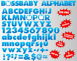 Boss Baby Full Alphabet Numbers And Symbols 576 Png 300 Boss Baby Boss Birthday Baby Birthday