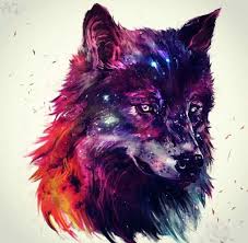 Galaxy Wolf Wolf Painting Wolf Art Galaxy Wolf