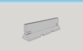 Z Scale Jersey Barrier (6-Pack) | Merrimack Valley Models