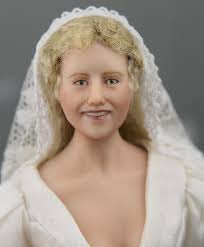 Hi mini friends! This is my latest from my original molds, created in  porcelain and china painted, 1:12 scale. I've named him "Ralph" and he is  dressed in a classic Victorian era