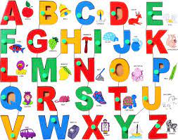 Each letter from a to z is accompanied by a colorful picture and word. English Alphabets Chart Ver 4 Educational Oshiprint In