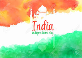 India had been the largest possession of the british and a subject of the british crown since 1858, when the east india company's reign had been brought to an end in the wake of the. Watercolor Background For Indian Independence Day Background Of Stylized Watercolor Drawing The Flag Of India And Contain Images Of Indian Palace And Palm Trees Royalty Free Cliparts Vectors And Stock Illustration Image
