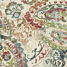 Beautiful Blue Red And Green Paisley Drapery Fabric By Belle Maison This Is A Fun Watercolor Look Pa Drapery Fabric Paisley Wallpaper Discount Fabric Online