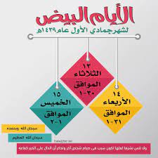 الأيام البيض هي أيام محددة من كل شهر، ورد في فضلها أحاديث عن النبي محمد. Pin On Ø£Ø«Ø±
