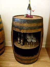 Our space saving compact split barrel cabinets are handcrafted with reclaimed used wine barrels. Aged White Oak Barrel Cabinet Table Buy Online In Maldives At Maldives Desertcart Com Productid 114155027