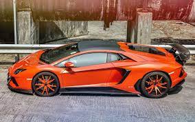 Orange Lamborghini Aventador Car Orange Lamborghini Aventador Car