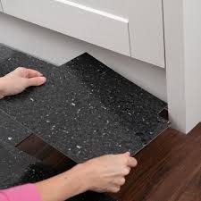 Our range of tile adhesives covers ceramic tile adhesive, porcelain tile adhesive, natural stone tile adhesive and mosaic tile adhesive. 30 5cm X 30 5cm Granite Black Peel And Stick Vinyl Floor Tiles 274 5062 Create Your World