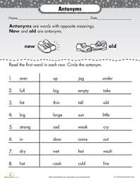 Vocabulary Builder Antonyms Worksheet Education Com Antonyms Worksheet Vocabulary Word Worksheet Antonyms