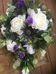 Silk And Real Fake Foliage Cascade Brides Bouquet Flower Bouqet Beautiful Wedding Flowers Beautiful Bouquet
