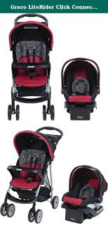 Graco Literider Click Connect Travel System Chalk Art Canopy With Peek A Boo Window Stay Light And Ultra Mobile With Graco Stroller Stroller Baby Car Seats