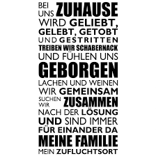 Es ist sowohl möglich vor ort nothilfe zu leisten, als auch weit entfernt von zuhause beizutragen. Wandtattoo Bei Uns Zuhause So Ist Das Familieleben Wall Art De