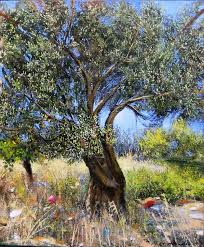 Artodyssey Maria Ktistopoulou Maria Ktistopoyloy Olive Tree Painting Landscape Paintings Tree Painting