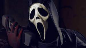 Ghostface holding phone