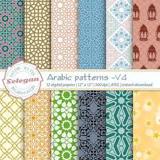 Eid Print Arabic Patterns V4 Digital Paper Etsy In 2020 Digital Paper Scrapbook Patterns Arabic Pattern