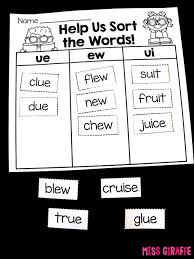 Sneak a little letter practice into math time with this cool activity. List Of Ew Words