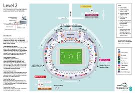 level 2 stadium map club wembley all seats starting with 2