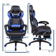 Gaming Chair Video Racing Ergonomic Massage Leather Office Recliner Footrest New Ebay Racing Chair Gaming Chair Chair