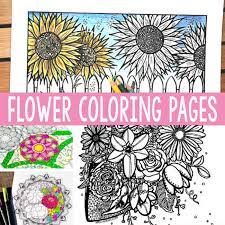 Wild flowers to color printable flower coloring sheets for adults free clip art kids. Free Printable Flower Coloring Pages For Adults Easy Peasy And Fun