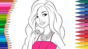 Contoh gambar sketsa barbie hd. 40 Aneka Gambar Barbie Untuk Diwarnai Oleh Anak Seruni Id