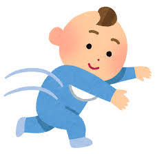 寝返りをうつ赤ちゃんのイラスト | かわいいフリー素材集 いらすとや